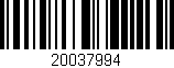 Código de barras (EAN, GTIN, SKU, ISBN): '20037994'