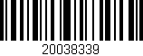Código de barras (EAN, GTIN, SKU, ISBN): '20038339'