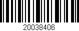 Código de barras (EAN, GTIN, SKU, ISBN): '20038406'