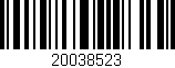Código de barras (EAN, GTIN, SKU, ISBN): '20038523'