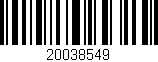 Código de barras (EAN, GTIN, SKU, ISBN): '20038549'