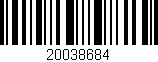 Código de barras (EAN, GTIN, SKU, ISBN): '20038684'