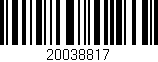 Código de barras (EAN, GTIN, SKU, ISBN): '20038817'