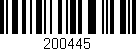 Código de barras (EAN, GTIN, SKU, ISBN): '200445'
