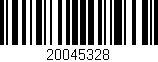 Código de barras (EAN, GTIN, SKU, ISBN): '20045328'