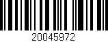 Código de barras (EAN, GTIN, SKU, ISBN): '20045972'