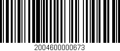 Código de barras (EAN, GTIN, SKU, ISBN): '2004600000673'