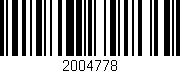 Código de barras (EAN, GTIN, SKU, ISBN): '2004778'