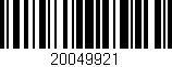 Código de barras (EAN, GTIN, SKU, ISBN): '20049921'
