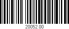 Código de barras (EAN, GTIN, SKU, ISBN): '20052.00'