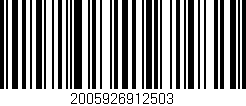 Código de barras (EAN, GTIN, SKU, ISBN): '2005926912503'