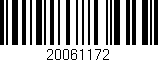 Código de barras (EAN, GTIN, SKU, ISBN): '20061172'