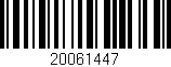 Código de barras (EAN, GTIN, SKU, ISBN): '20061447'