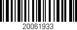 Código de barras (EAN, GTIN, SKU, ISBN): '20061933'