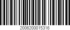 Código de barras (EAN, GTIN, SKU, ISBN): '2006200015316'