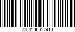 Código de barras (EAN, GTIN, SKU, ISBN): '2006200017419'
