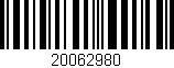 Código de barras (EAN, GTIN, SKU, ISBN): '20062980'