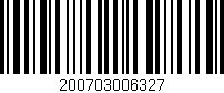 Código de barras (EAN, GTIN, SKU, ISBN): '200703006327'