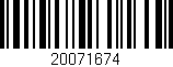 Código de barras (EAN, GTIN, SKU, ISBN): '20071674'
