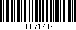 Código de barras (EAN, GTIN, SKU, ISBN): '20071702'