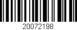 Código de barras (EAN, GTIN, SKU, ISBN): '20072198'