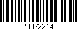 Código de barras (EAN, GTIN, SKU, ISBN): '20072214'