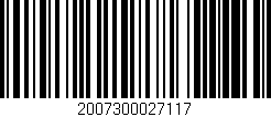 Código de barras (EAN, GTIN, SKU, ISBN): '2007300027117'