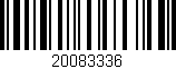 Código de barras (EAN, GTIN, SKU, ISBN): '20083336'