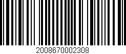 Código de barras (EAN, GTIN, SKU, ISBN): '2008670002308'