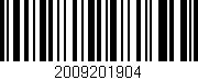 Código de barras (EAN, GTIN, SKU, ISBN): '2009201904'