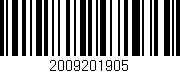 Código de barras (EAN, GTIN, SKU, ISBN): '2009201905'