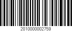 Código de barras (EAN, GTIN, SKU, ISBN): '2010000002759'