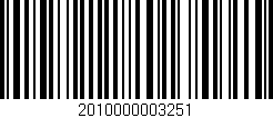 Código de barras (EAN, GTIN, SKU, ISBN): '2010000003251'