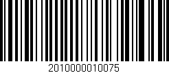 Código de barras (EAN, GTIN, SKU, ISBN): '2010000010075'