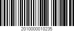 Código de barras (EAN, GTIN, SKU, ISBN): '2010000010235'