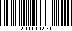Código de barras (EAN, GTIN, SKU, ISBN): '2010000012369'