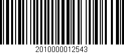 Código de barras (EAN, GTIN, SKU, ISBN): '2010000012543'
