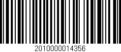 Código de barras (EAN, GTIN, SKU, ISBN): '2010000014356'