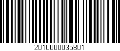 Código de barras (EAN, GTIN, SKU, ISBN): '2010000035801'