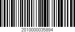 Código de barras (EAN, GTIN, SKU, ISBN): '2010000035894'