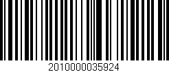 Código de barras (EAN, GTIN, SKU, ISBN): '2010000035924'