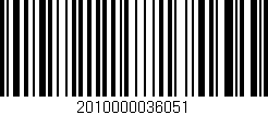 Código de barras (EAN, GTIN, SKU, ISBN): '2010000036051'