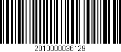 Código de barras (EAN, GTIN, SKU, ISBN): '2010000036129'