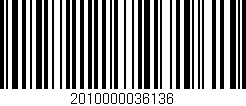 Código de barras (EAN, GTIN, SKU, ISBN): '2010000036136'