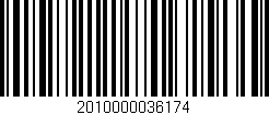 Código de barras (EAN, GTIN, SKU, ISBN): '2010000036174'