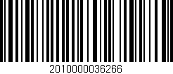 Código de barras (EAN, GTIN, SKU, ISBN): '2010000036266'