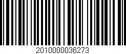 Código de barras (EAN, GTIN, SKU, ISBN): '2010000036273'