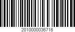 Código de barras (EAN, GTIN, SKU, ISBN): '2010000036716'