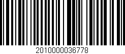 Código de barras (EAN, GTIN, SKU, ISBN): '2010000036778'