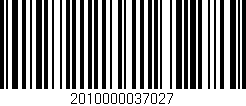 Código de barras (EAN, GTIN, SKU, ISBN): '2010000037027'
